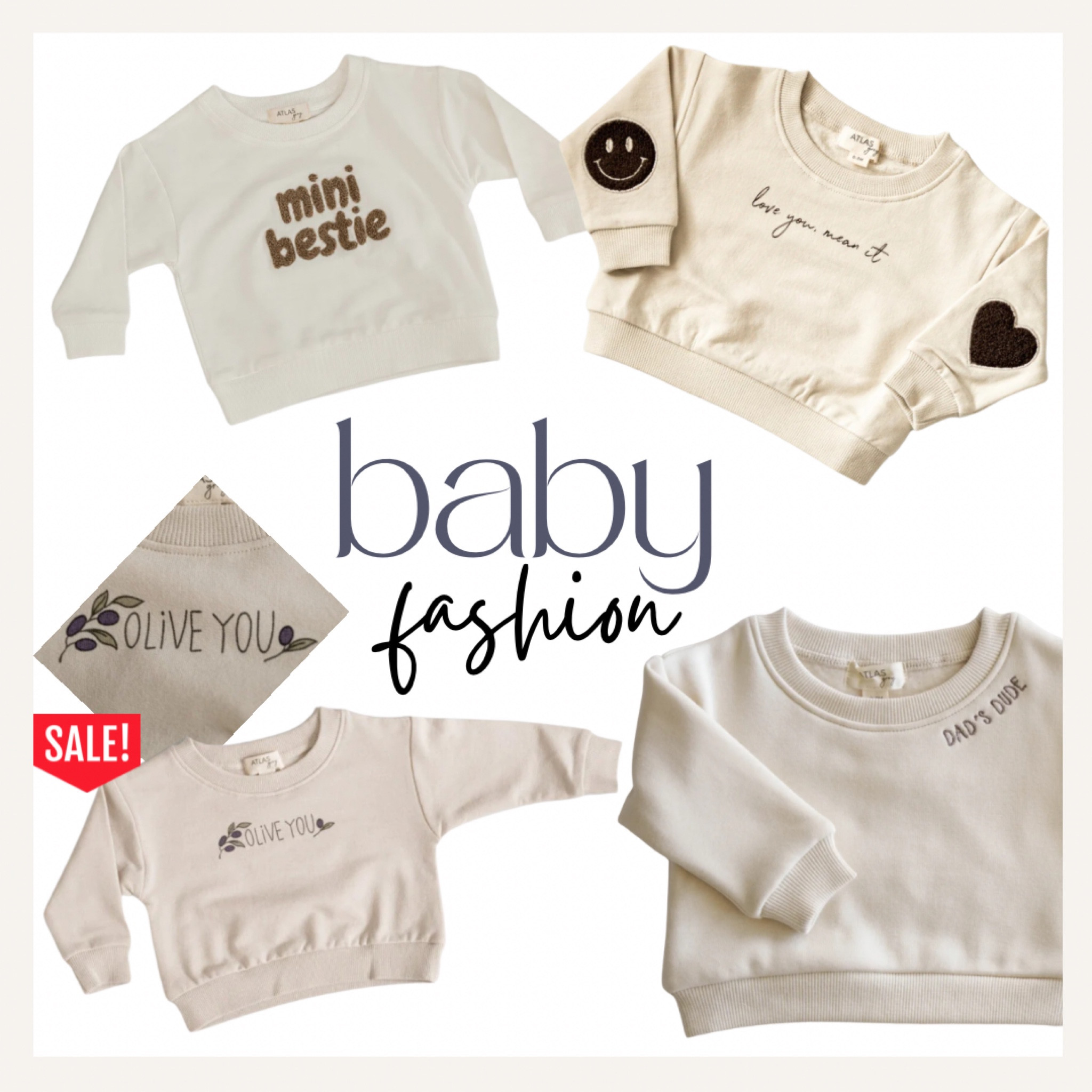 Love you mean it! I love you. Olive you. Crewneck, sweatshirt, kids, baby, fashion. Mini bestie. Mom and me. Neutral.

#LTKkids #LTKbaby #LTKSpringSale