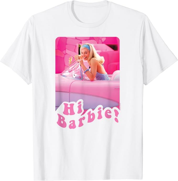 Barbie The Movie: Hi Barbie Car T-Shirt | Amazon (US)