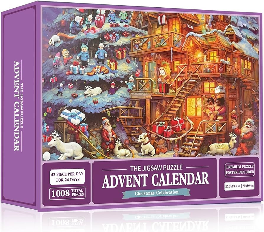 2025 Advent Puzzle Calendar for Adults, Jigsaw Puzzle Advent Calendar 2025, 24 Boxes of Puzzle Ad... | Amazon (US)