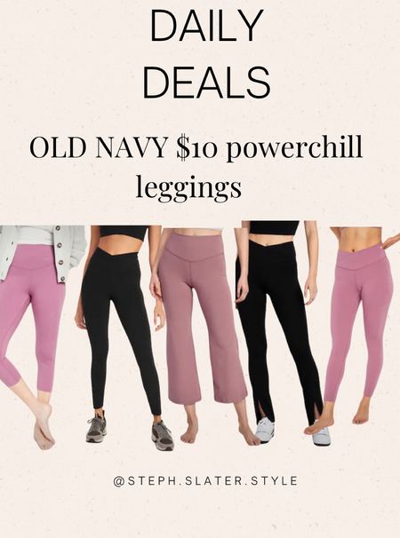 Daily deals! Old navy $10 powerchill leggings! More colors in all. Love their activewear. Casual. Comfy. Athlesiure. Mom style 

#LTKFind #LTKsalealert #LTKfit