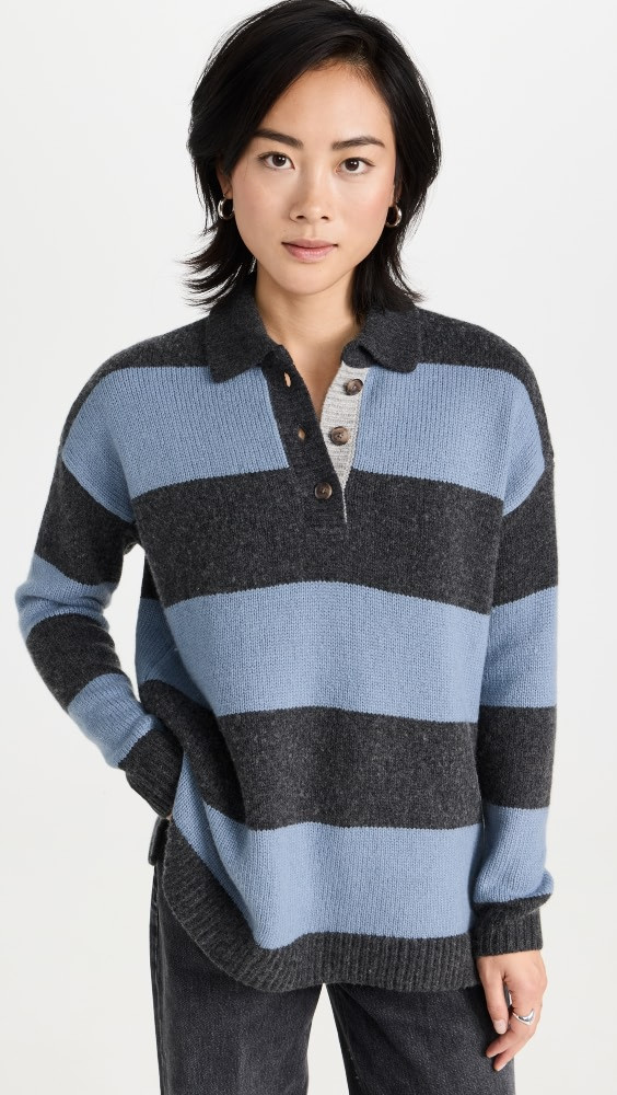 Madewell Rugby Stripe Polo Sweater | Shopbop | Shopbop