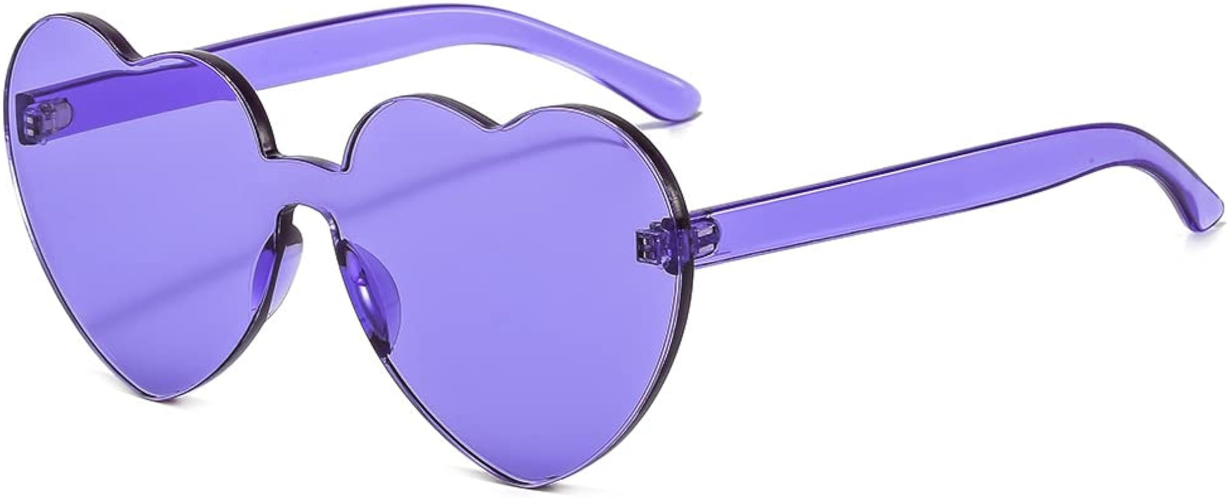 Love Heart Shaped Sunglasses for Women Colorful Rimless Sunglasses Party Sunglasses | Amazon (US)