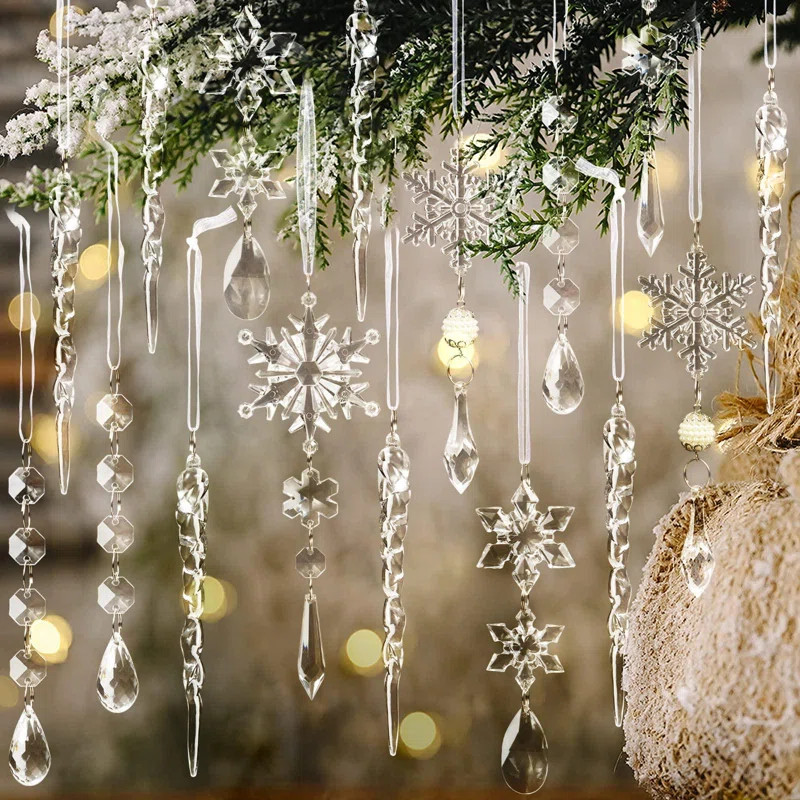 18pcs Christmas Tree Crystal Ornaments | Wayfair North America