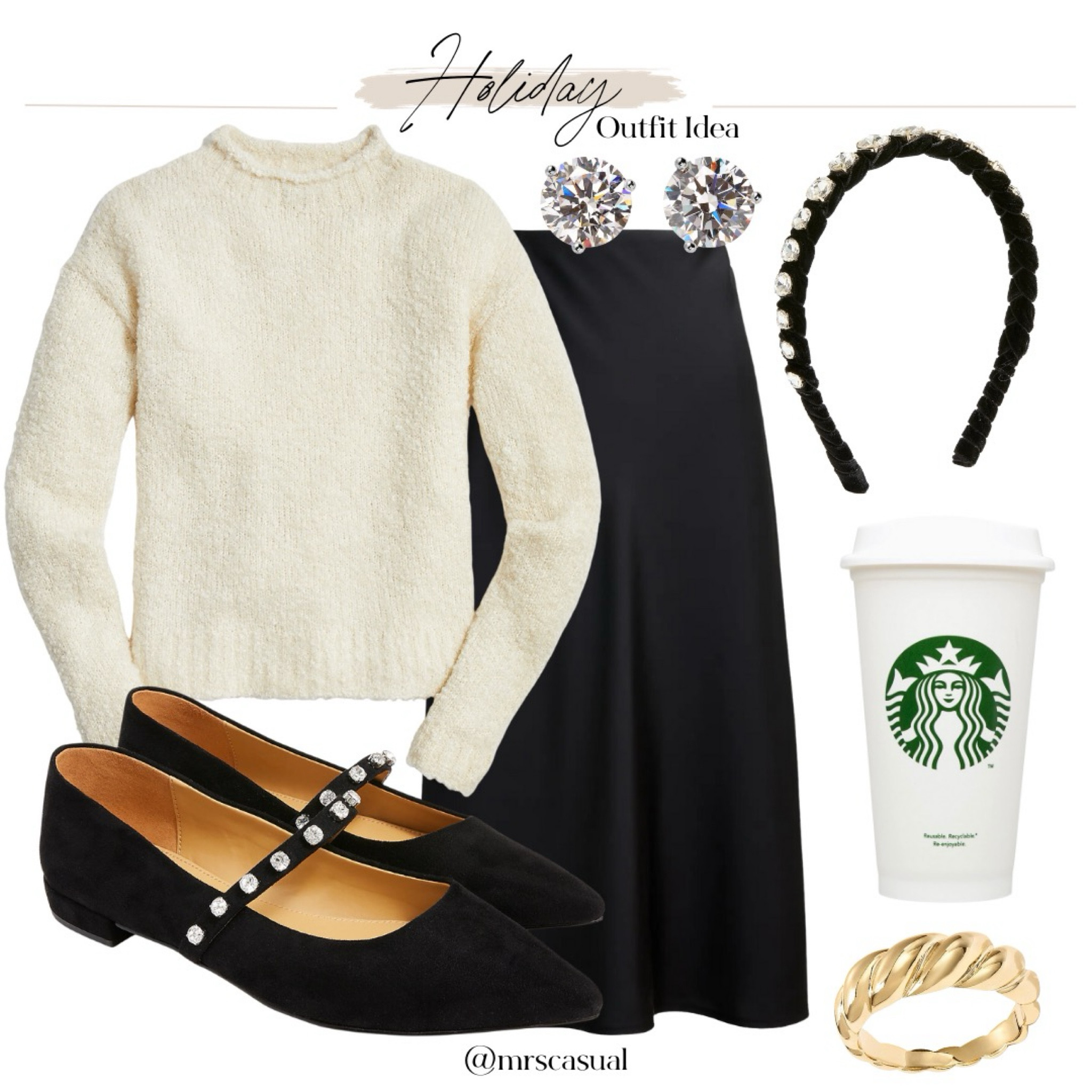 Silk midi skirt holiday outfit idea 

#LTKCyberWeek 

#LTKfindsunder100 #LTKHoliday