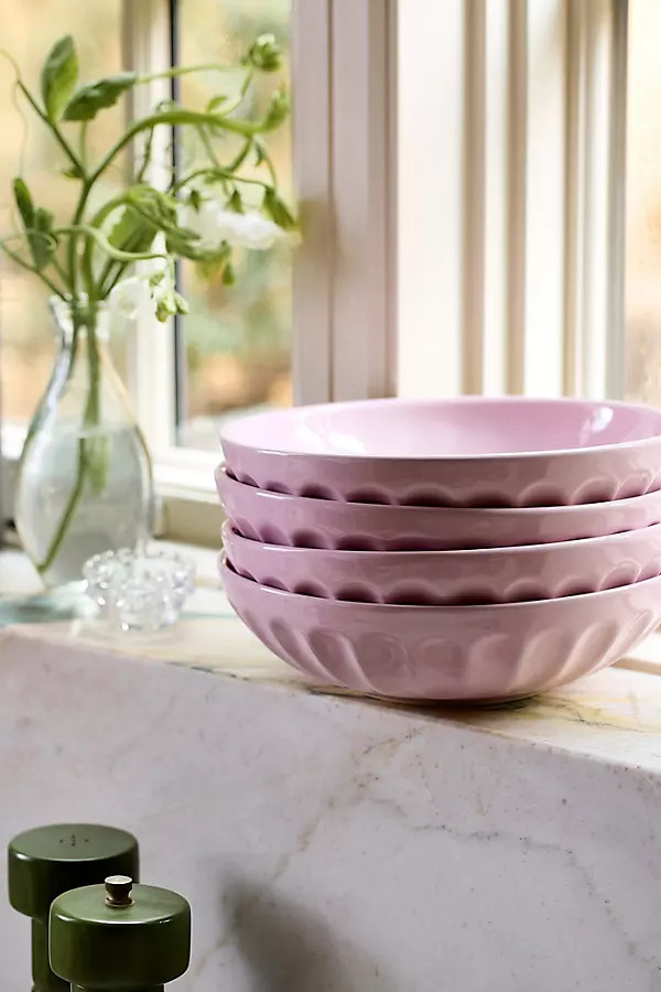 The Latte Stoneware Pasta Bowls, Set of 4: Amelie Edition | Anthropologie (US)