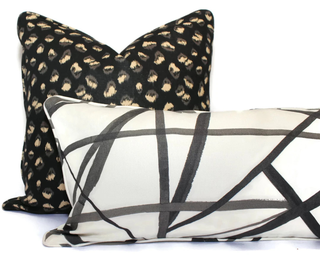 Ebony Channels Pillow Cover by Groundworks, Square, Euro or Lumbar Pillow, Throw Pillow, Accent P... | Etsy (US)