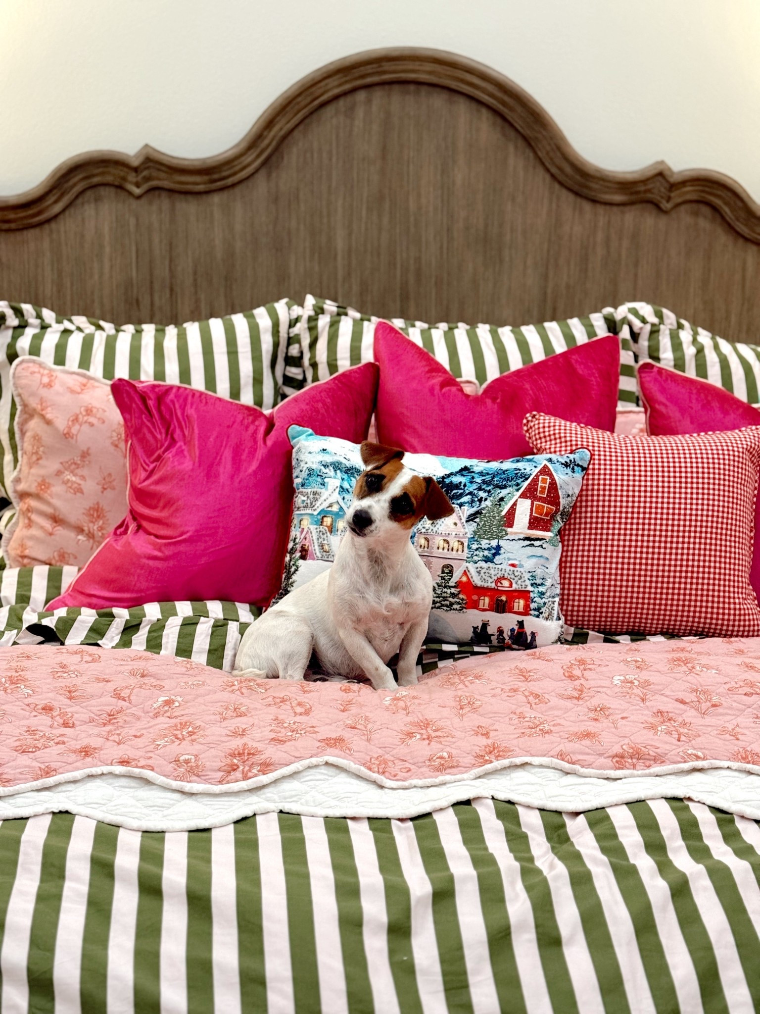 Slowly adding to my fun master bedding but I’ve had questions (meaning one 🤣)  on it and thought I’d link! #anthropologie #masterbedroom #bedding #nolinkfordog #sorry #LTKbedroom