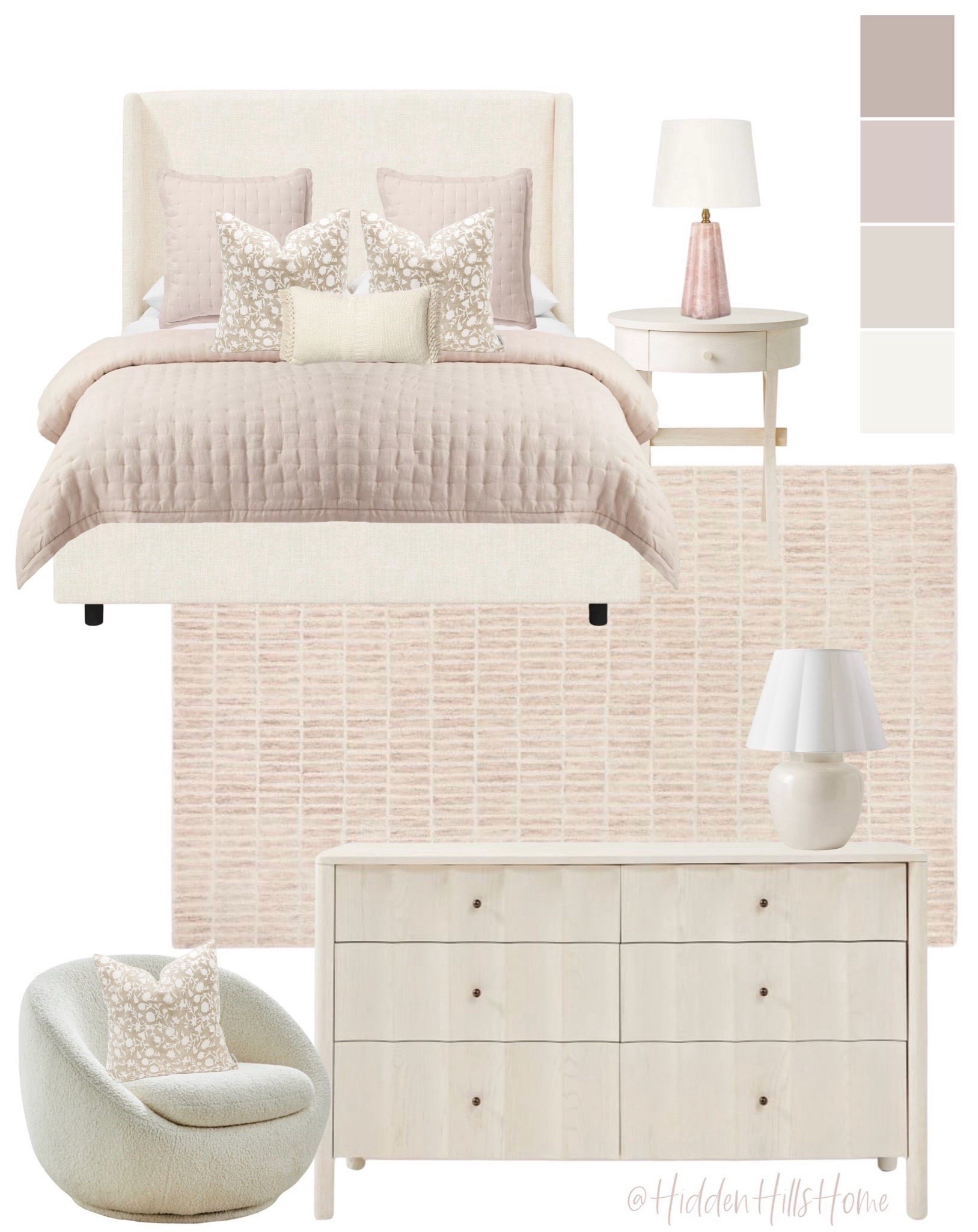 Blush pink girls bedroom mood board, modern transitional girls bedroom design, girls room mood board #girls 


#LTKKids #LTKHome #LTKSaleAlert