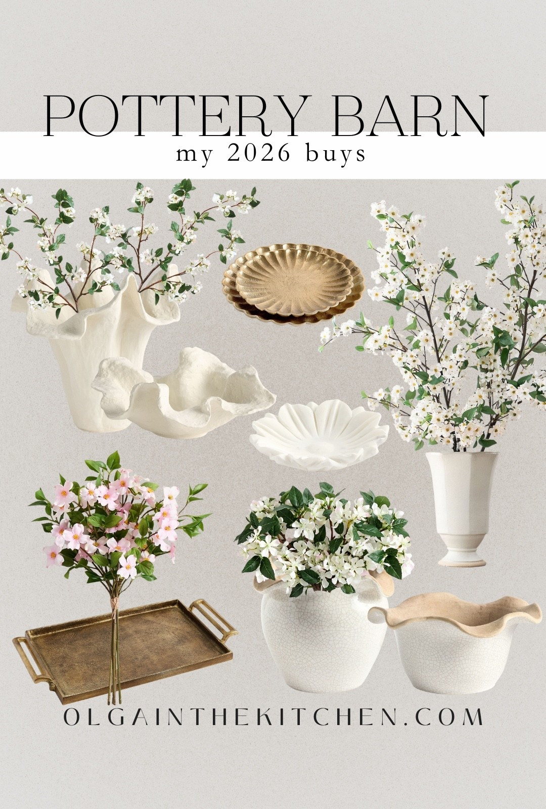 Pottery Barn home decor!

Faux spring florals, neutral decor, gold tray, pink branches, ruffle vase, ruffle bowls

#LTKHome #LTKOver40 #LTKSaleAlert