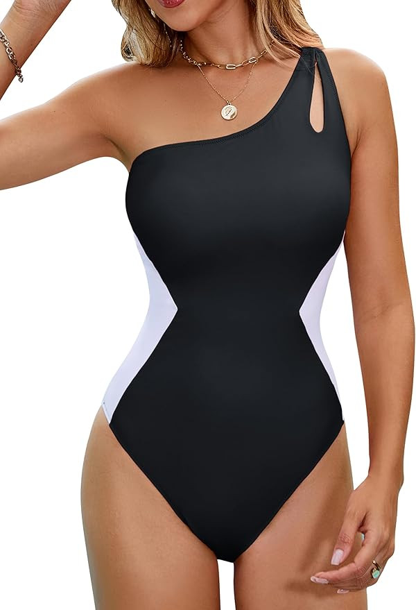 Blooming Jelly Womens One Shoulder Swimsuits Tummy Control One Piece Bathing Suit Slimming Sporty... | Amazon (US)
