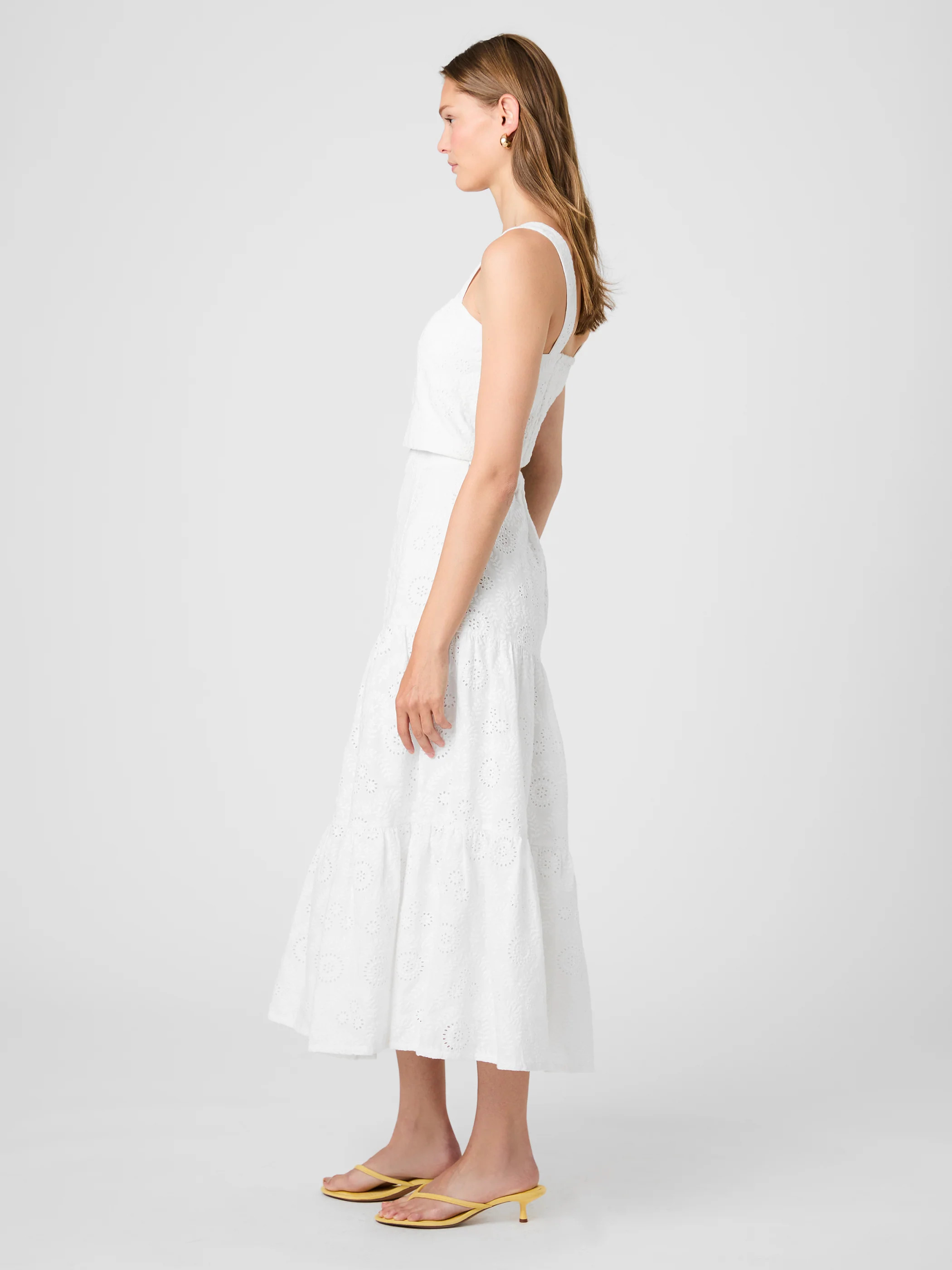 SVEA FLORAL EYELET TIER MAXI SKIRT | French Connection (US)