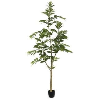 Vickerman 7 ft. Green Artificial Nandina Other Everyday Tree in Pot TB170884 - The Home Depot | The Home Depot