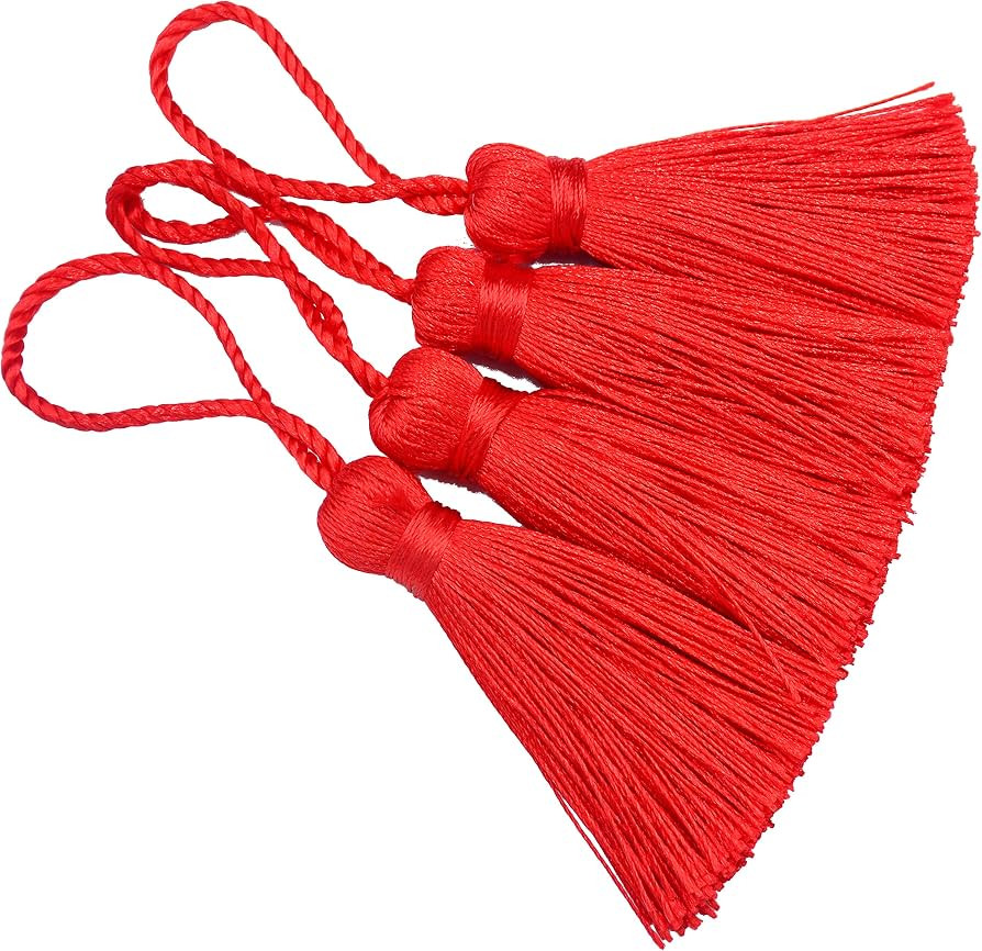 Makhry 20pcs 4.3 Inch Handmade Silky Floss Mini Tiny Craft Tassels with 2-Inch Cord Loop and Smal... | Amazon (US)