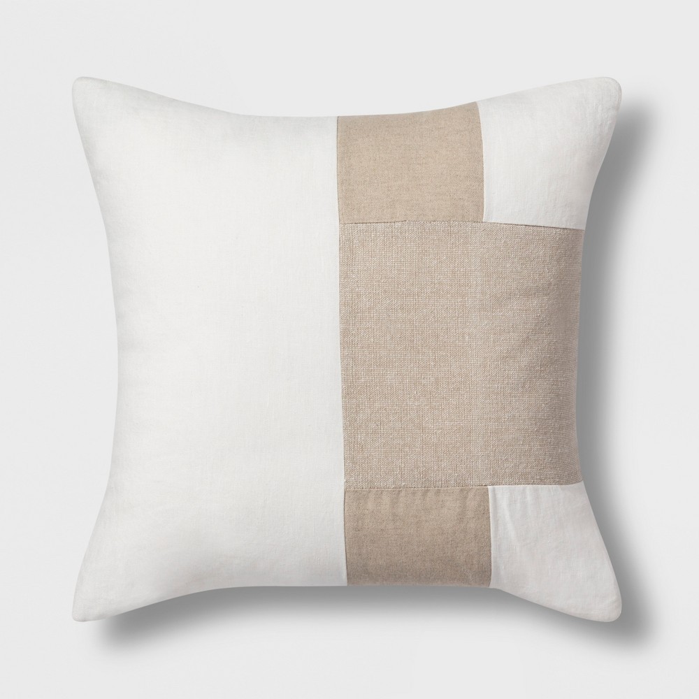 Colorblock Square Throw Pillow Neutral - Project 62 , Beige | Target