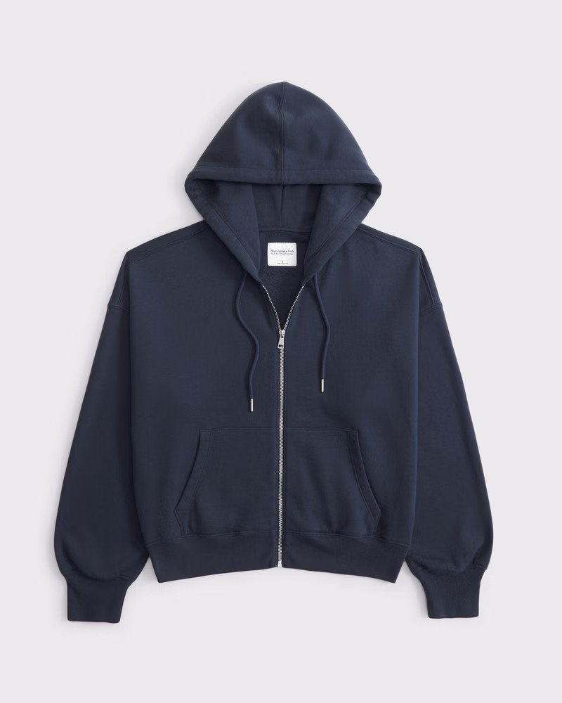 Women's Essential Sunday Hooded Full-Zip | Women's Tops | Abercrombie.com | Abercrombie & Fitch (US)