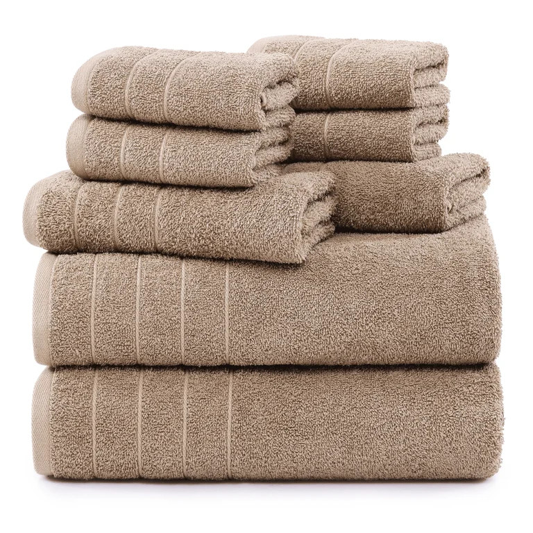 Casa Platino Bath Towel 8 Piece Set, 2 Large Bath Towels 30x60 Inch, 2 Hand Towels & 4 Washcloths... | Walmart (US)