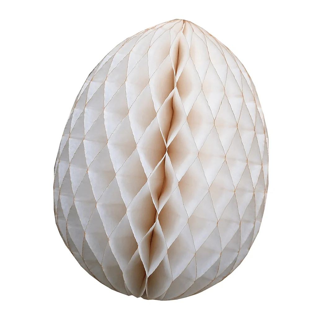 Honeycomb Easter Egg, Ivory - 9" | Shop Sweet Lulu