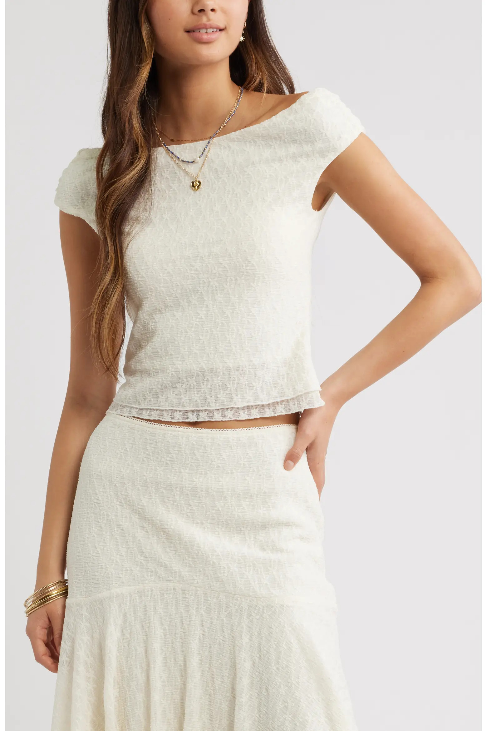 BP. Off the Shoulder Lace Knit Top (Women) | Nordstrom | Nordstrom