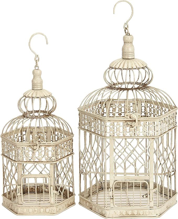 Deco 79 Metal Bird Cage, 21-Inch and 18-Inch, Set of 2 | Amazon (US)