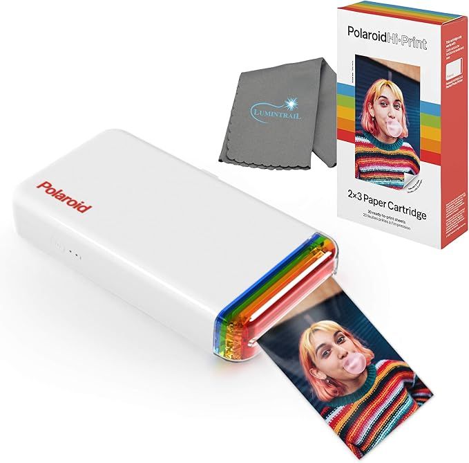 Polaroid Phone Printer Hi Print 2x3 Pocket Photo Printer Bundle Includes Hi Print Cartridge - 20 ... | Amazon (US)