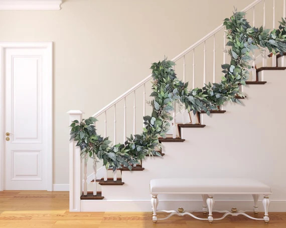 Holiday Garland / Christmas Garland - Holiday Decor for Staircase - Fireplace Mantel - Christmas ... | Etsy (US)