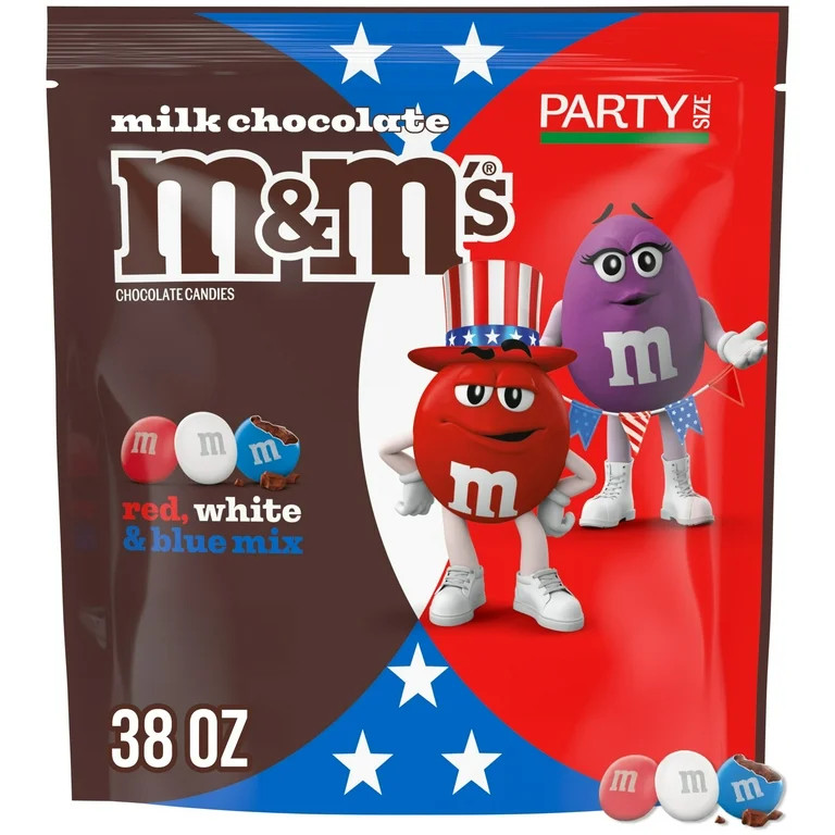 M&M's Milk Chocolate Candy Summer Bulk Pack, Party Size - 38 oz Bag | Walmart (US)