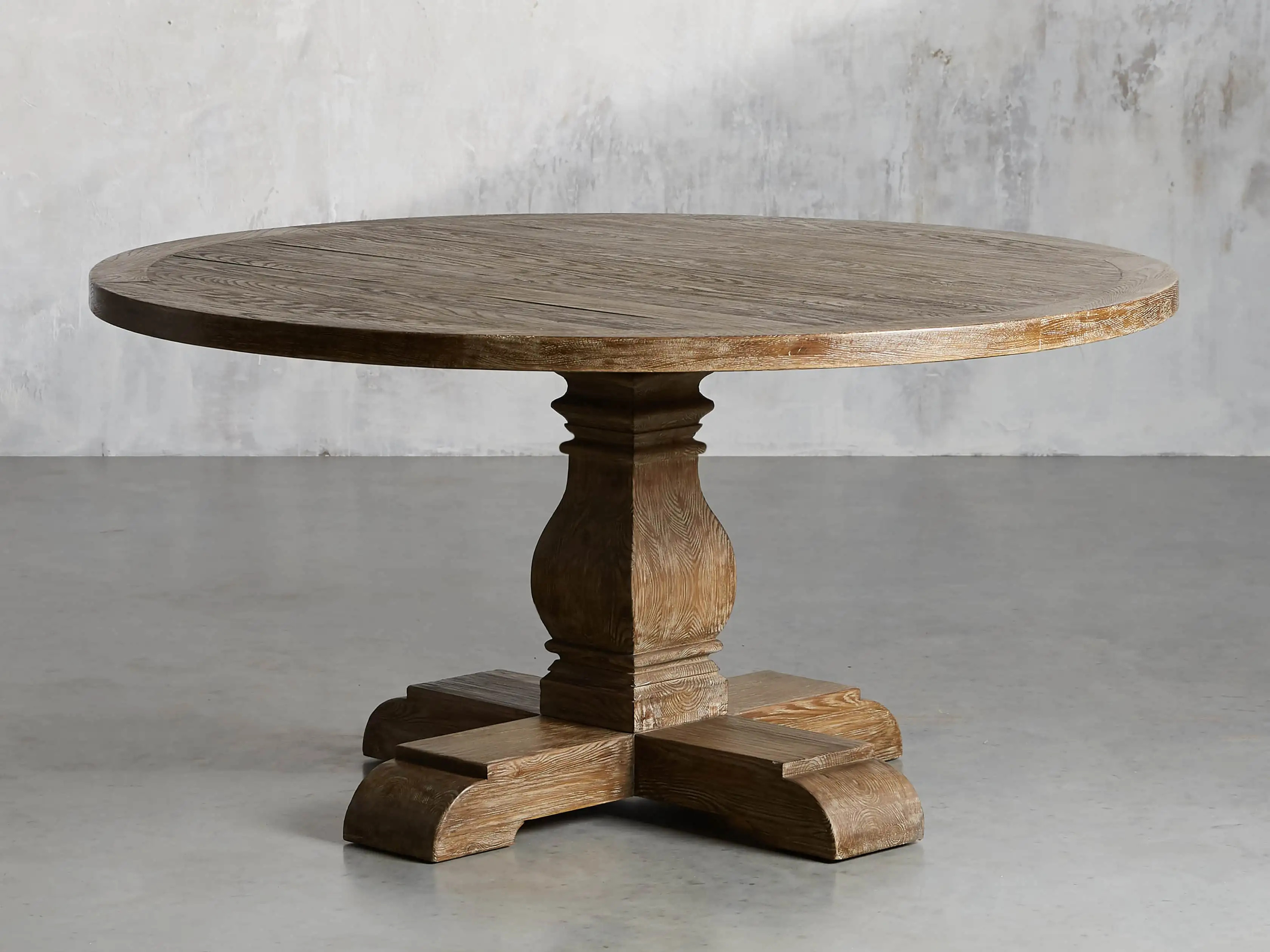 Kensington Round Dining Table in Benedict Brown | Arhaus