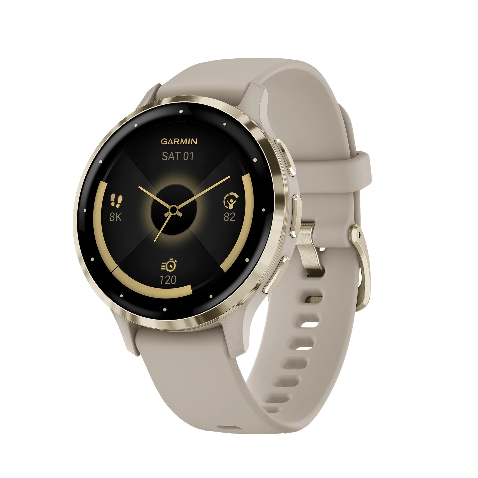 Garmin Venu 3S Fitness Smart Watch with Step Counter, Heart Rate Monitor and GPS Enabled one_size in Gray | GRM0278502 | Lowe's
