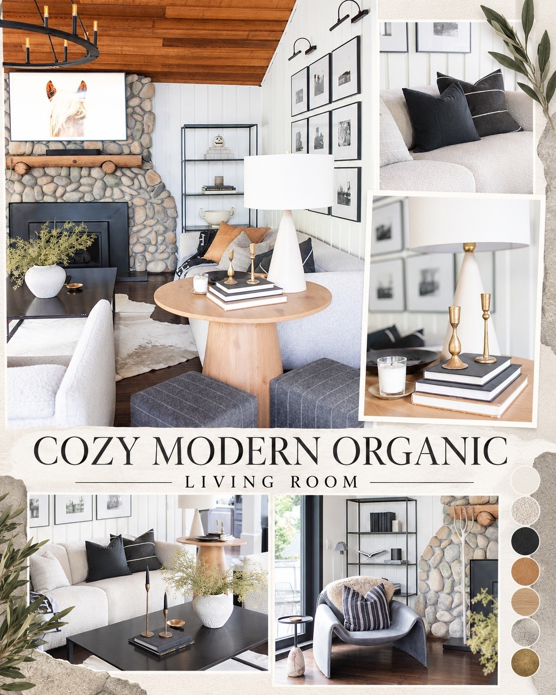 Cozy Modern Organic Living Room | Shop the Look

A cozy, collected look at our modern organic living room. I mixed creamy textured seating with warm wood, black accents, antique brass and soft neutral textiles to complement the natural stone fireplace and wood ceiling.

Shop the furniture, lighting and decor from our living room below!

#LTKHome #LTKSaleAlert