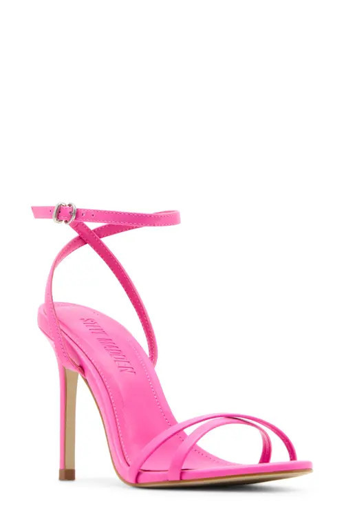 Steve Madden Ankle Strap Stiletto Sandal in Hot Pink at Nordstrom, Size 9.5 | Nordstrom