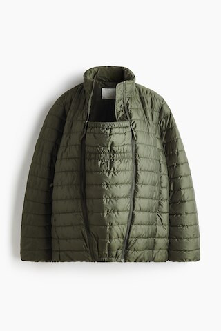 H & M - MAMA Before & After Babywearing Puffer Jacket - Green | H&M (US + CA)