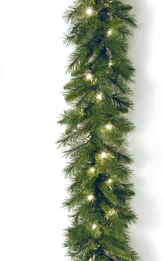 National Tree Company Pre-Lit Artificial Christmas Garland, Green, Winchester Pine, White Lights,... | Amazon (US)