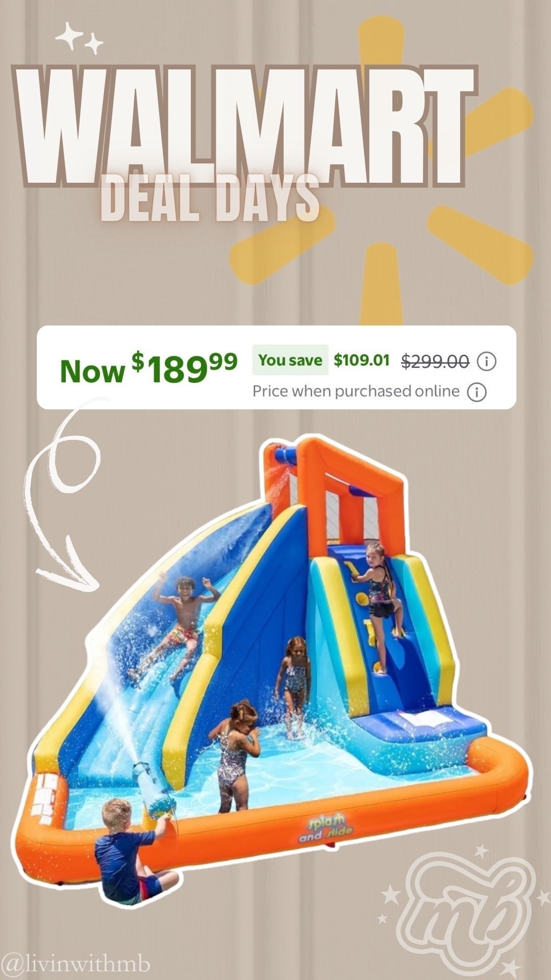 SAVE over $100 on this massive inflatable water slide! Perfect for summer break! 🙌🏼☀️

#LTKSeasonal #LTKSaleAlert #LTKKids