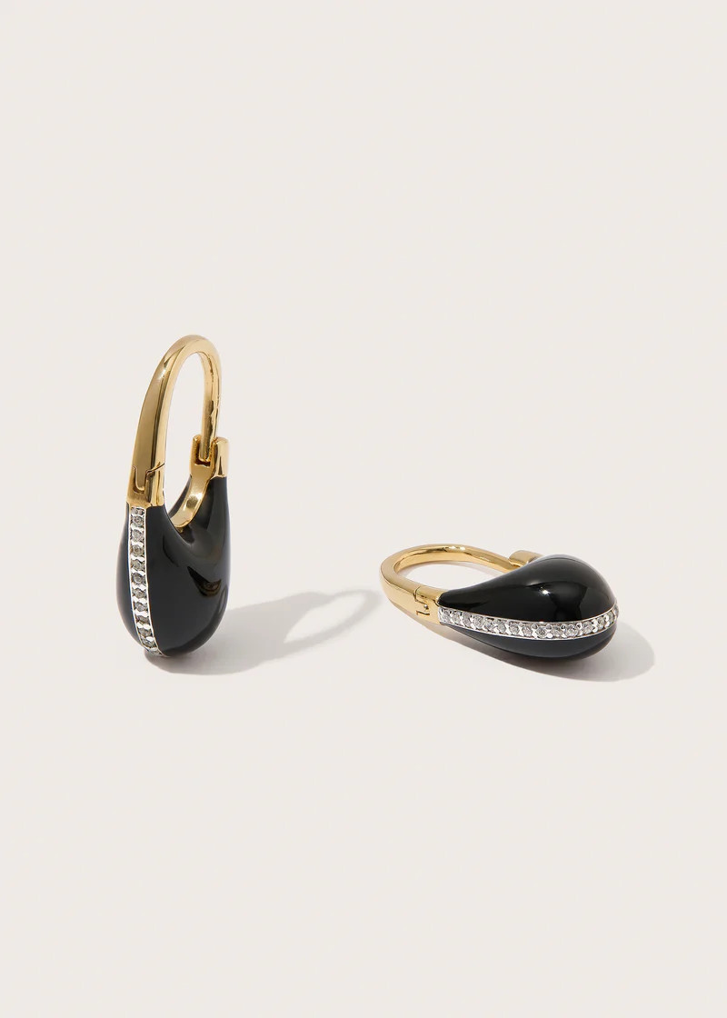 Pavé Roscida Drop Hoops | Otiumberg
