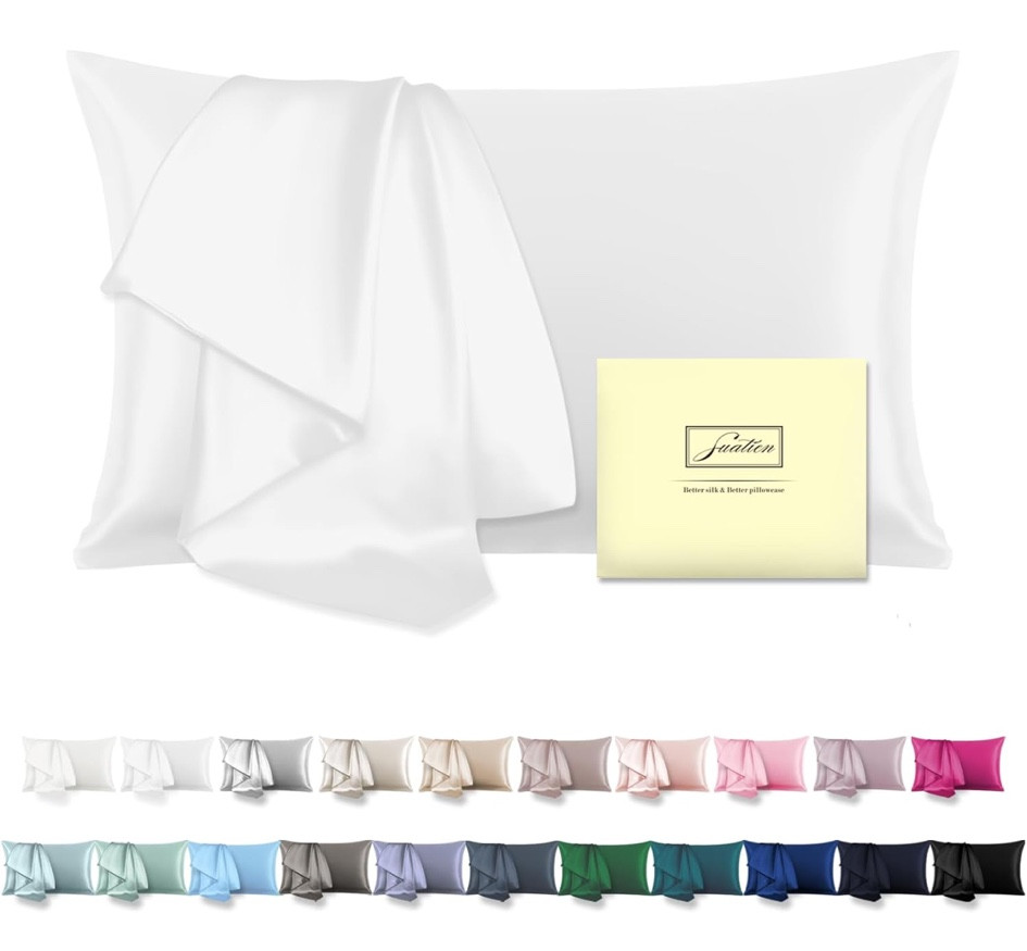 Silk Pillowcase for Hair and Skin, Hidden Zipper White, King

#LTKHome