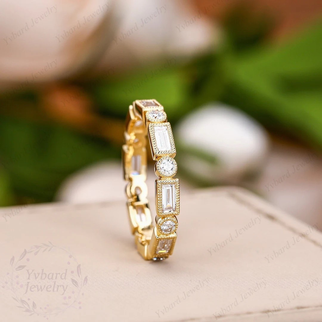 Alternating Baguette and Round Cut Moissanite Ring | 14K Solid Yellow Gold Full Eternity Ring | Dainty Stacking Ring | Wedding Band for Women | Etsy finds | Vday gift 



Valentine gift 

#LTKValentine #LTKWedding #LTKSeasonal