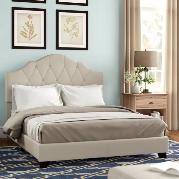 Carlotte Tufted Upholstered Low Profile Standard Bed | Wayfair North America