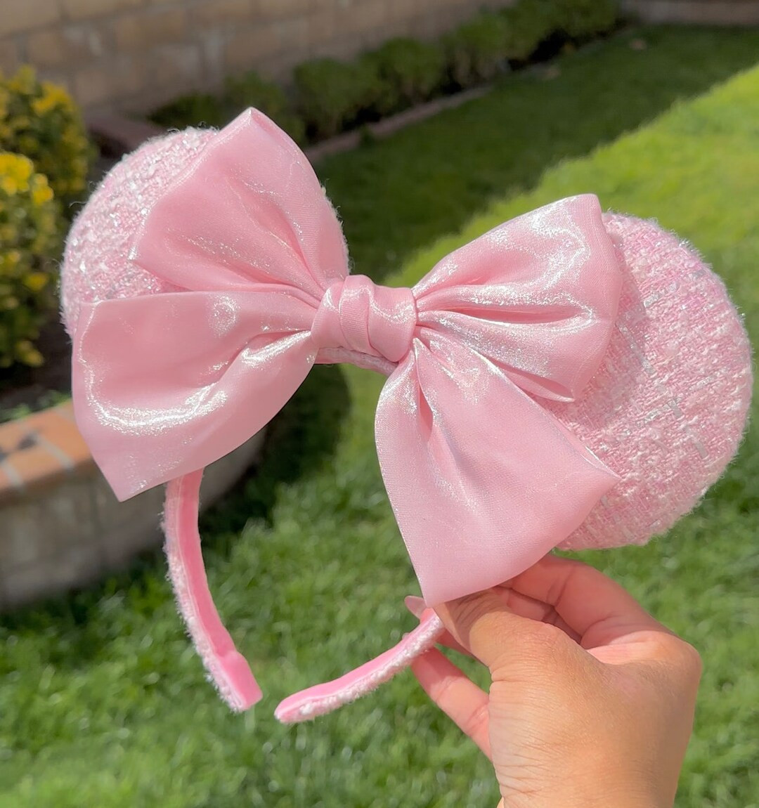 Pink Pastel Tweed Mouse Ears - Etsy | Etsy (US)