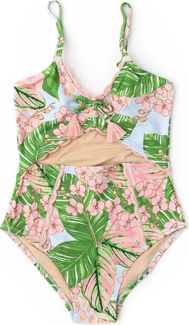 Shade Critters Kids' Monokini Shimmer Botanical One-Piece Swimsuit | Nordstromrack | Nordstrom Rack