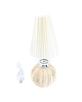EIMSOAH Rattan Wicker Table Lamp, Modern Bedside Lamp for Bedroom Living Room, Small Nightstand L... | Amazon (US)