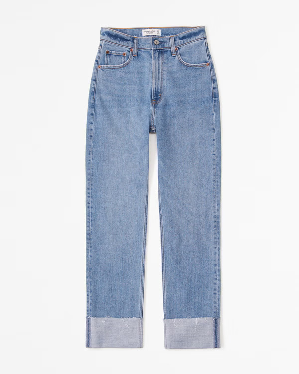 Ultra High Rise Ankle Straight Jean | Abercrombie & Fitch (US)
