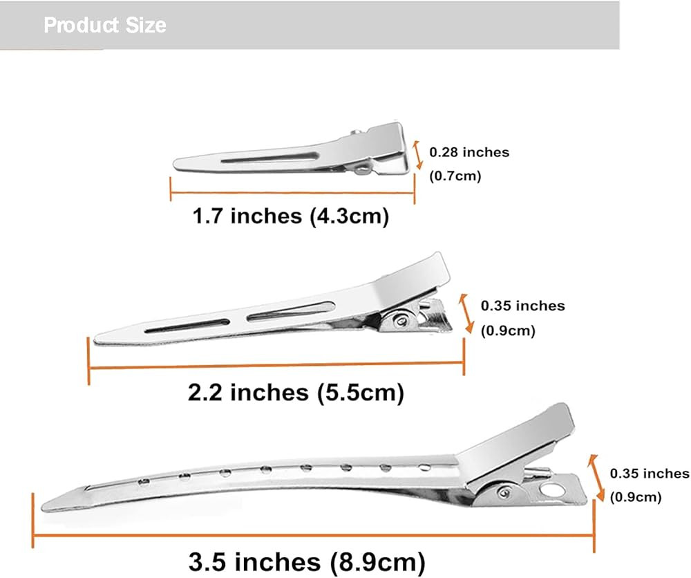 40 Pcs Metal Duck Billed Hair Clips for Styling Sectioning,Silver for Women Long Hair, Alligator ... | Amazon (US)