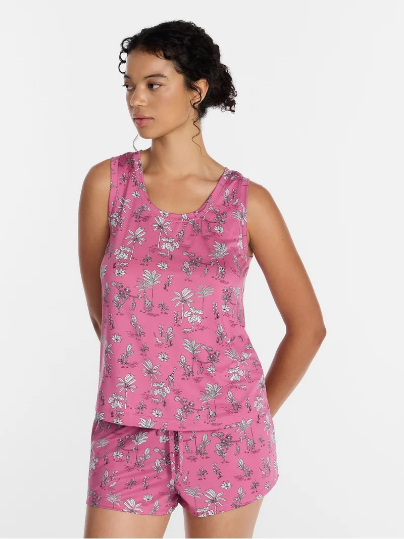 Joyspun(4.7)|1,045 Joyspun Women's Tank Top and Shorts Pajama Set, 2-Piece, Sizes XS-3X  Free 90-... | Walmart (US)