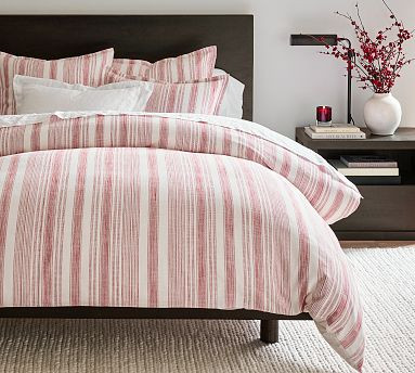 Hawthorn Striped Cotton Duvet Cover | Pottery Barn (US)