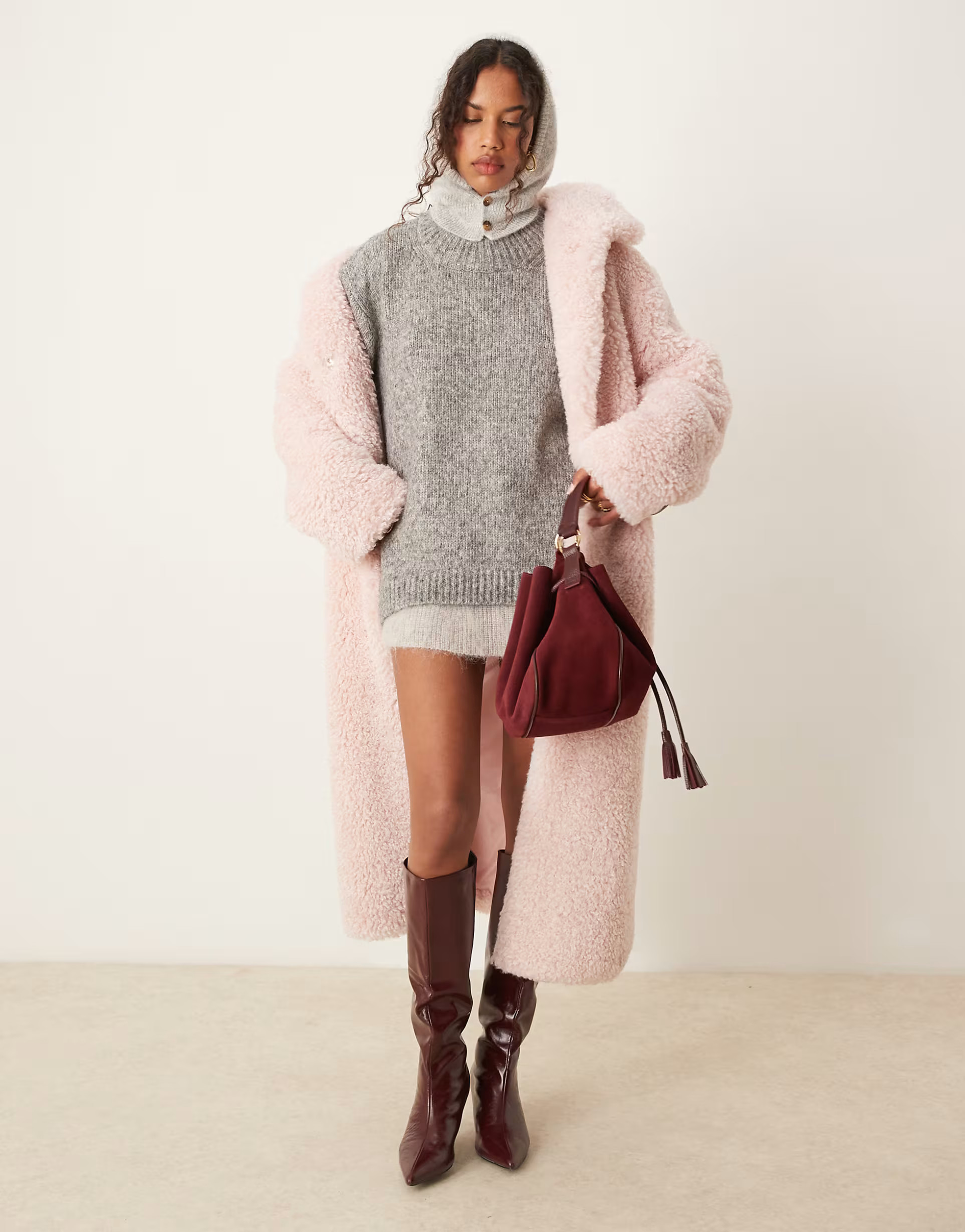 ASOS DESIGN oversized crew neck jumper in grey | ASOS | ASOS (Global)