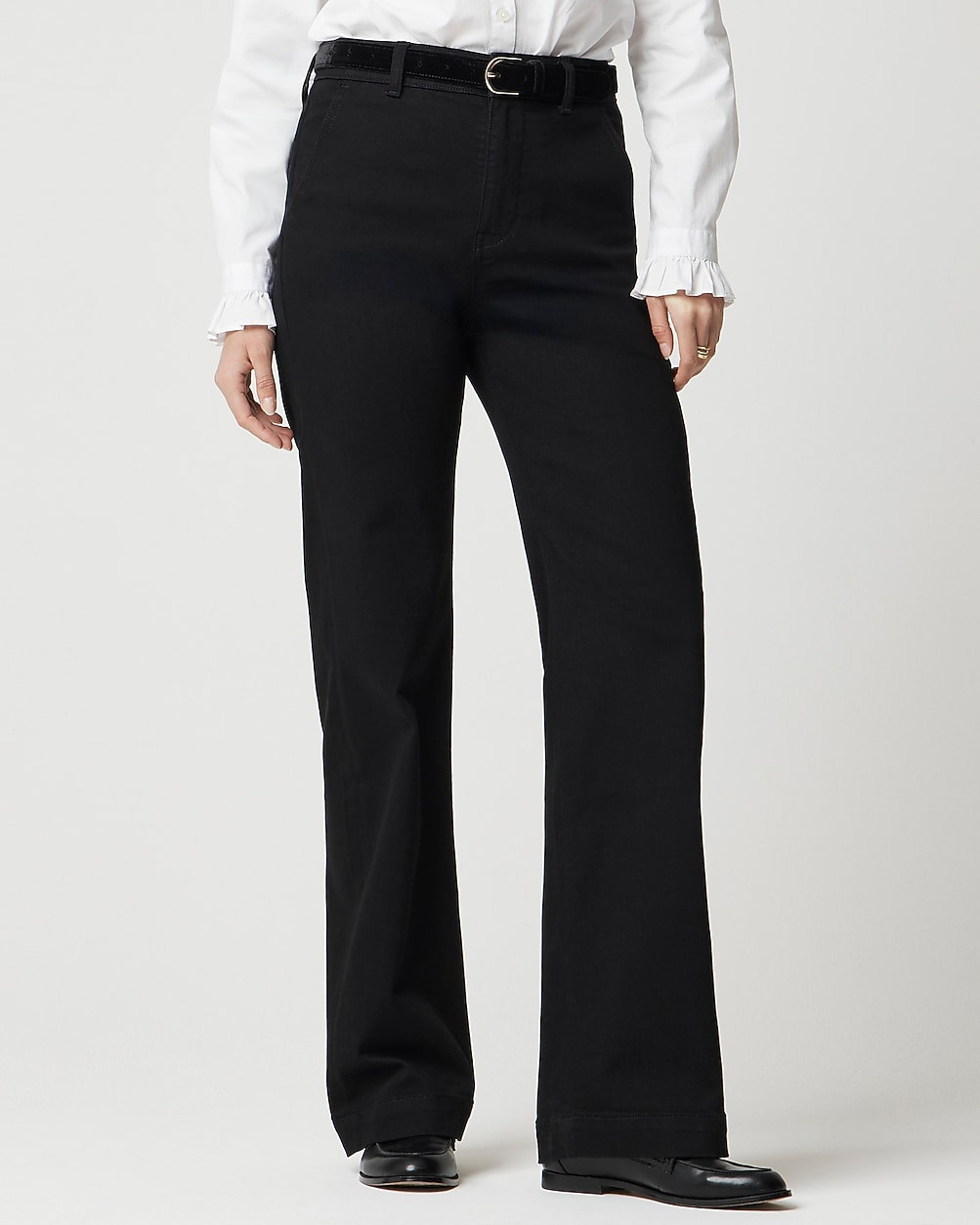 High-rise black trouser jean in all-day stretch | J.Crew Factory