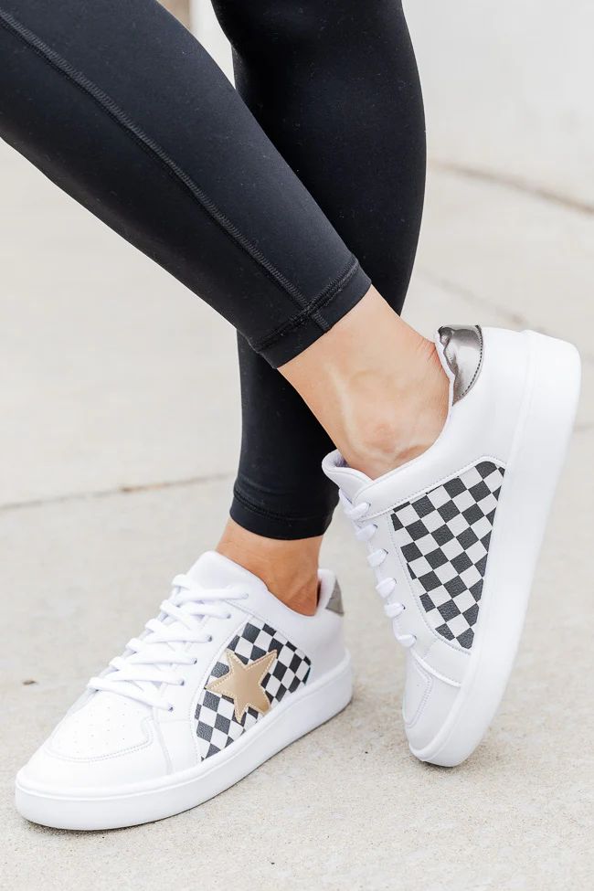 Lilly Checkered Sneaker | Pink Lily