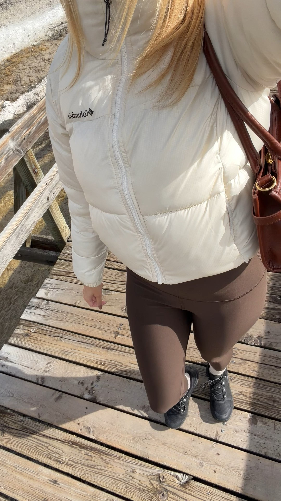 Yellowstone National Park: wearing favorite Alo Yoga brown leggings, cropped beige jacket, hiking boots and cowboy hat from BootBarn! 

Yellowstone outfits, national park vacation, hiking outfit, fall outfit, fall hiking, winter activewear outfit, cold weather style, activewear outfit, athleisure, 

#LTKTravel #LTKStyleTip #LTKSeasonal