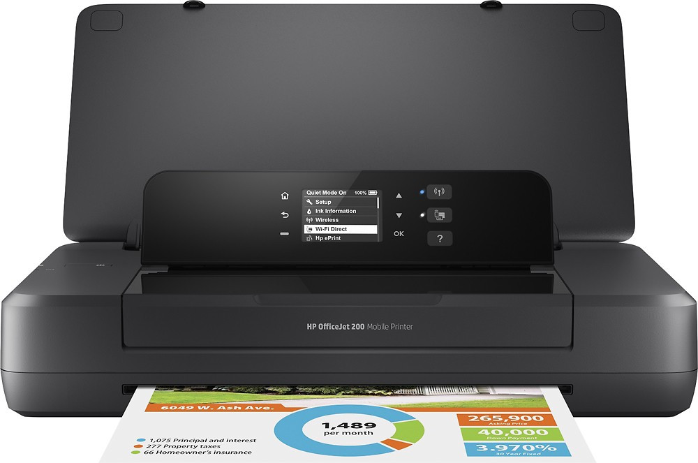 HP - OfficeJet 200 Mobile Inkjet Printer - Black | Best Buy U.S.