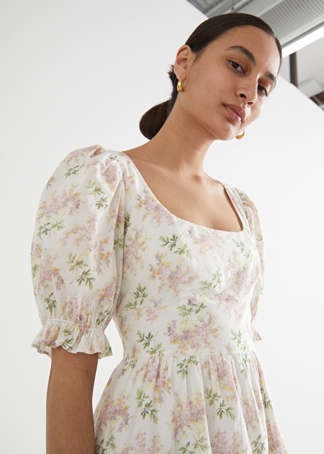 Floral Print Scoop Neck Midi Dress | & Other Stories (EU + UK)